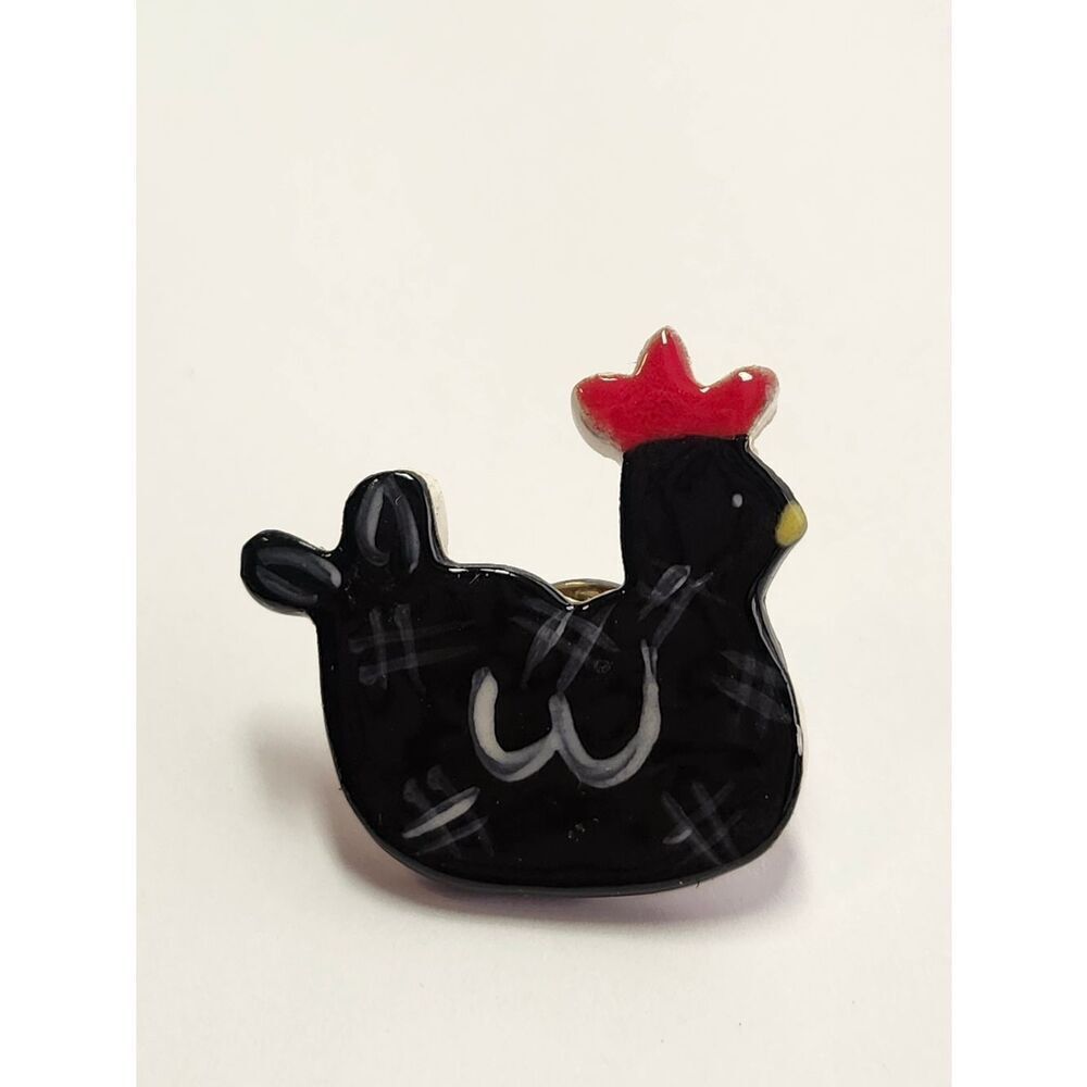 Black Rooster Pin